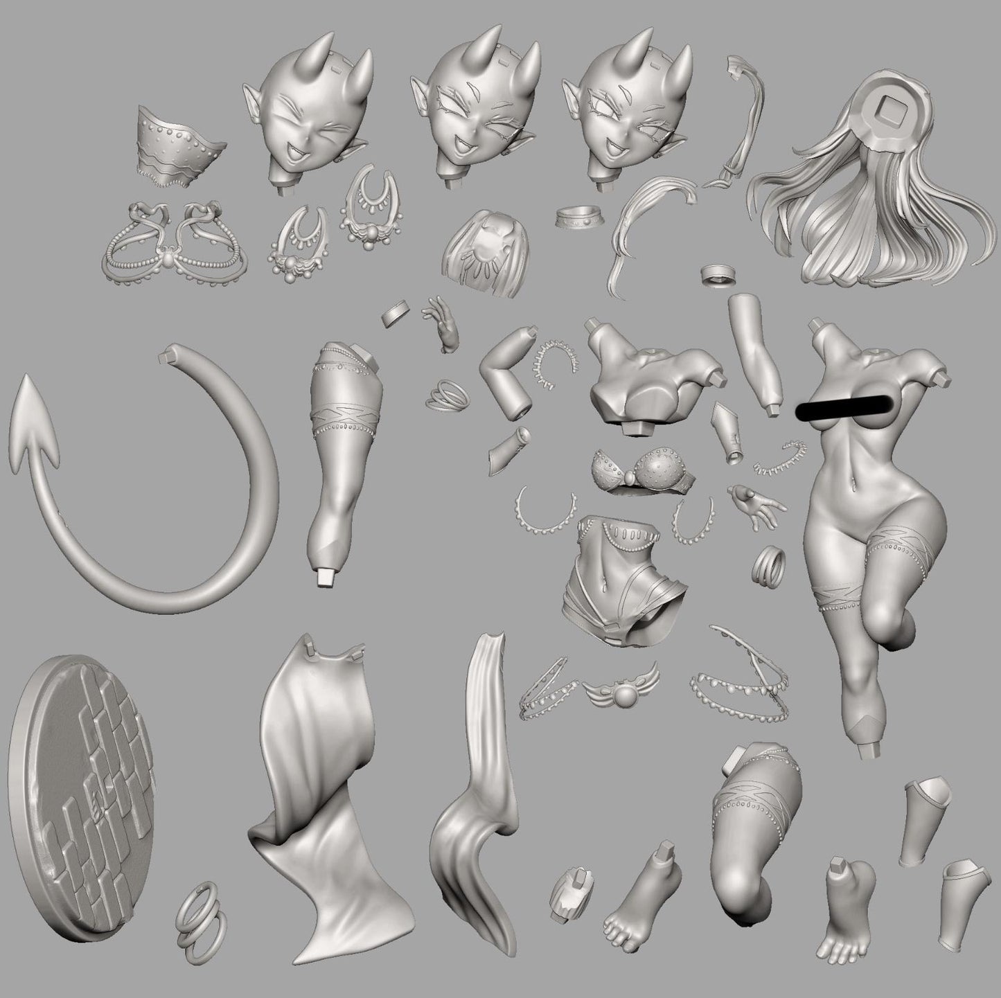 Demon Model Kit | 3D Resin Printed Figurine | Salt Sculpt