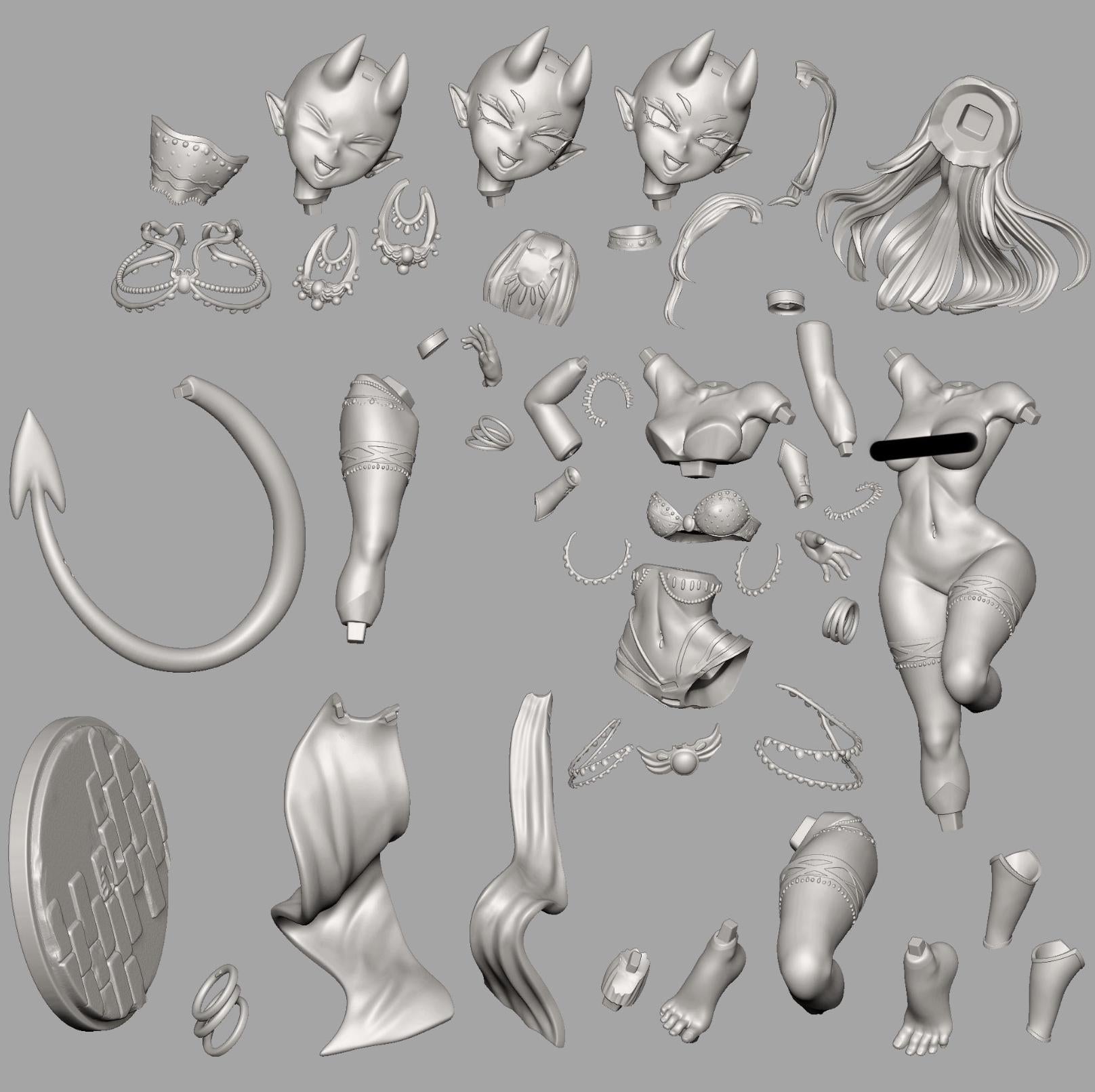 Demon Model Kit | 3D Resin Printed Figurine | Salt Sculpt