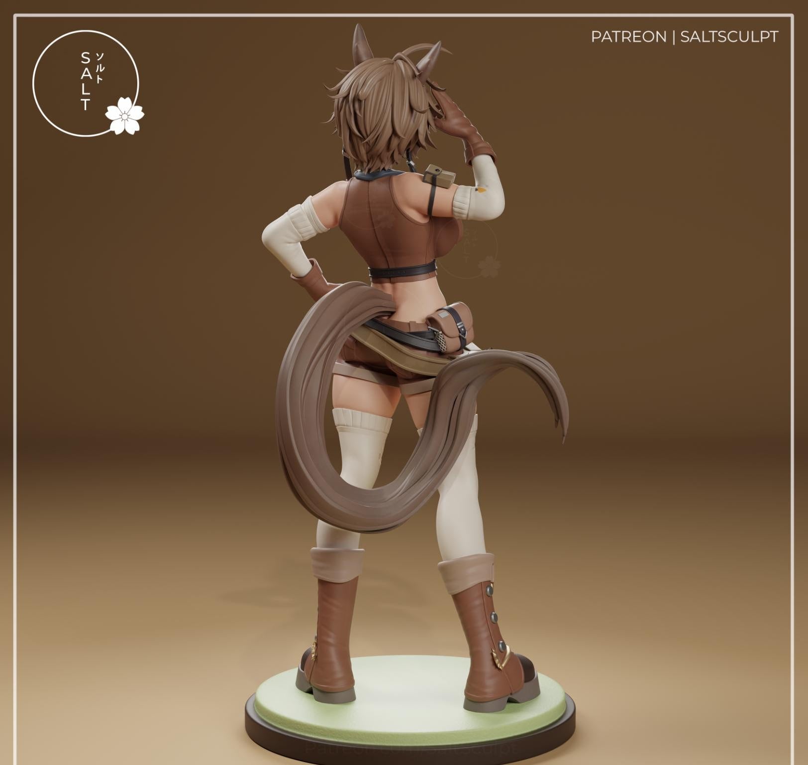 Horse Girl Model Kit | 3D Resin Printed Figurine | Salt Sculpt