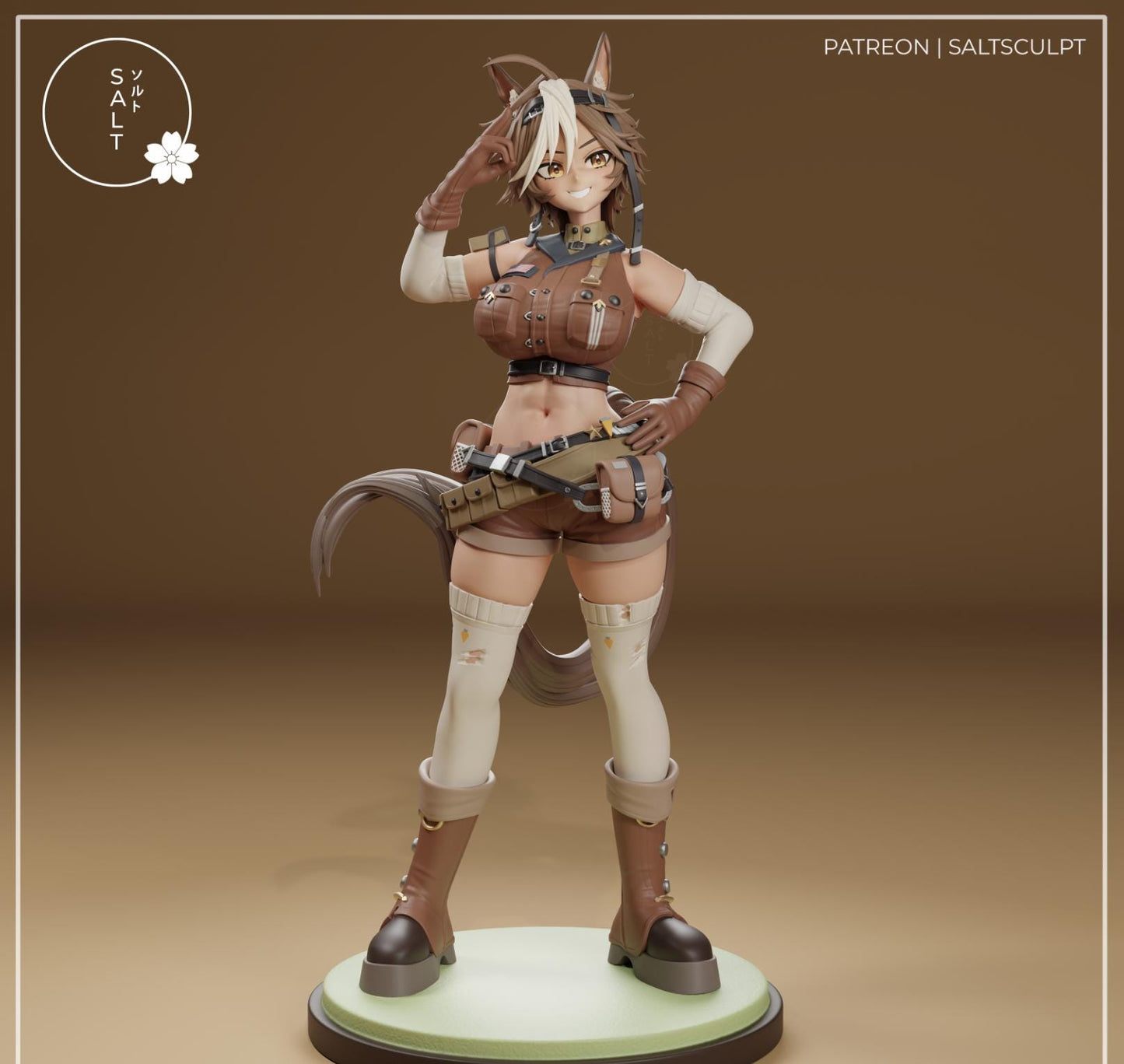 Horse Girl Model Kit | 3D Resin Printed Figurine | Salt Sculpt