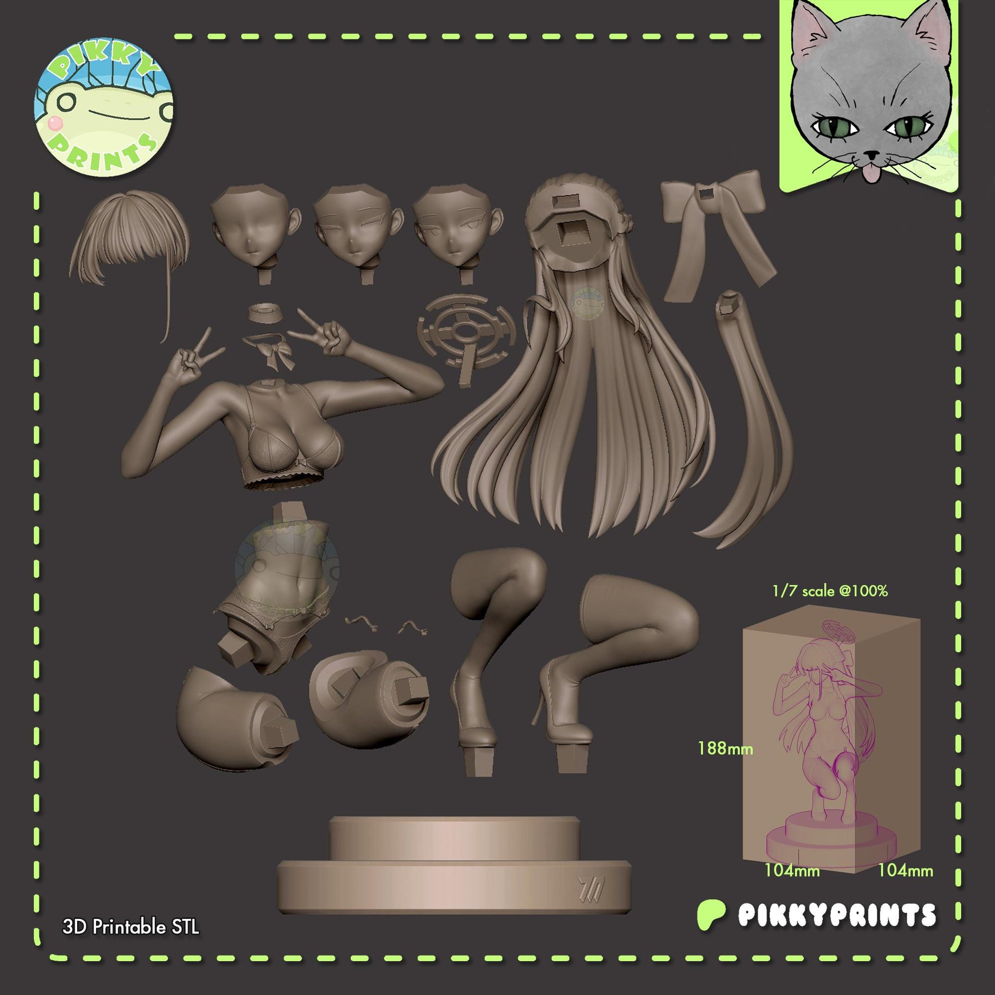 Warrior Girl Model Kit | Pikky Prints
