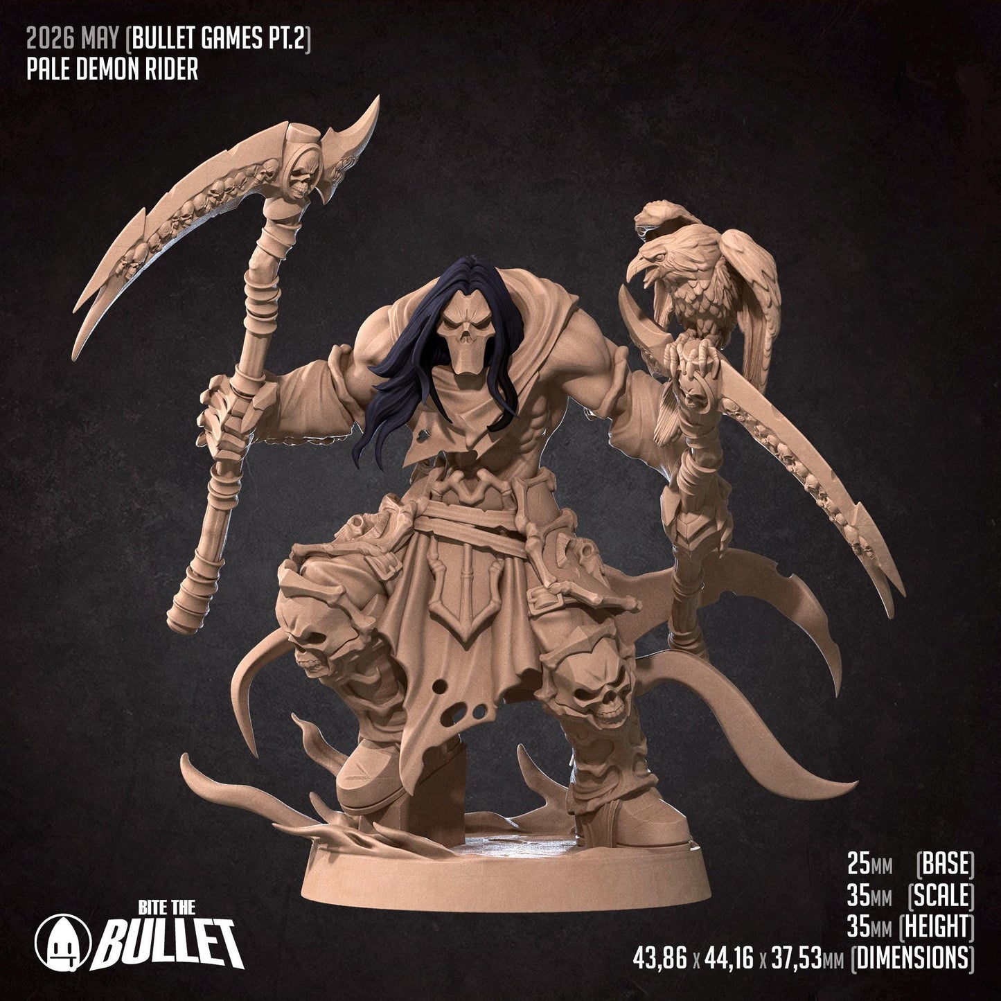 Pale Demon Rider Miniature | Bite the Bullet
