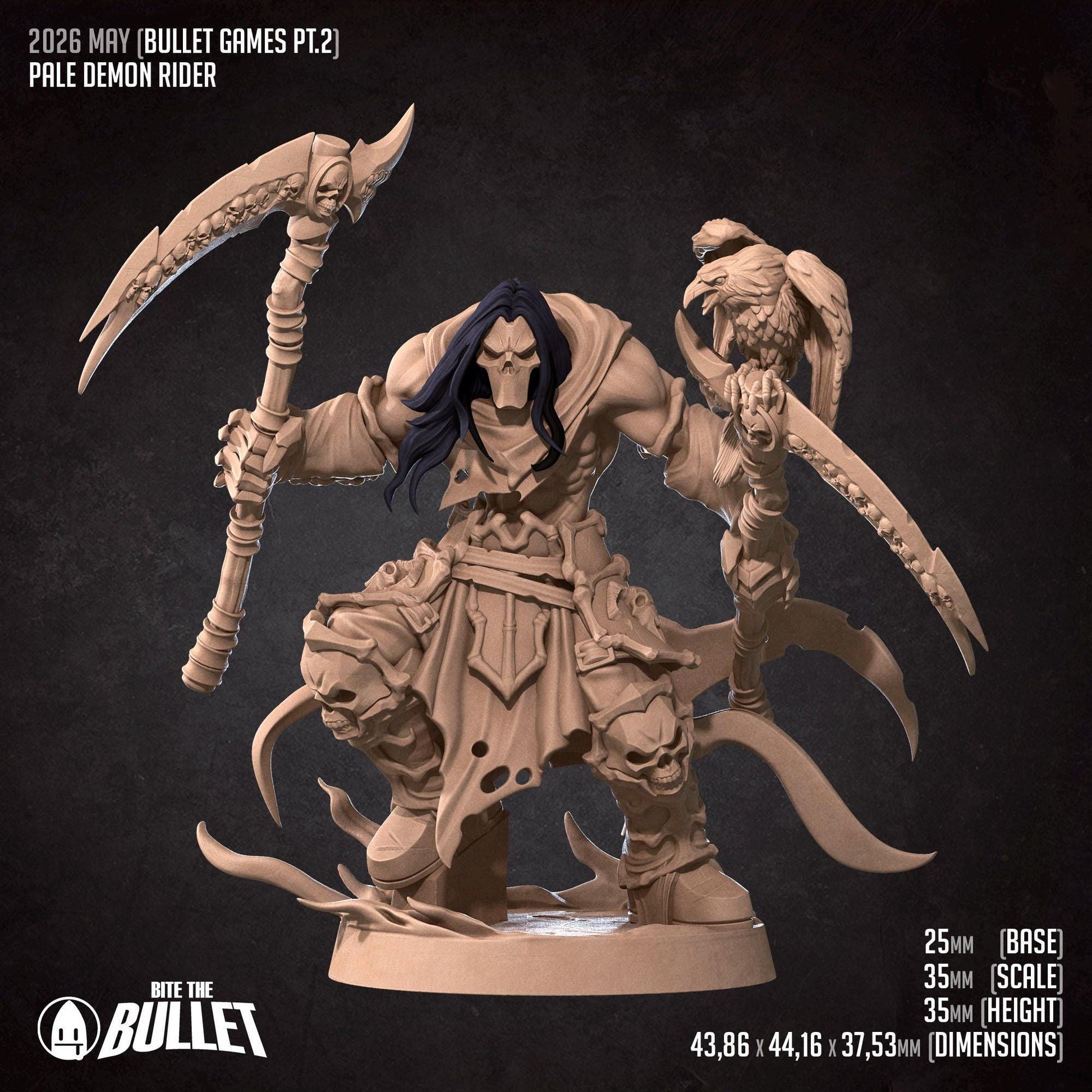 Pale Demon Rider Miniature | Bite the Bullet