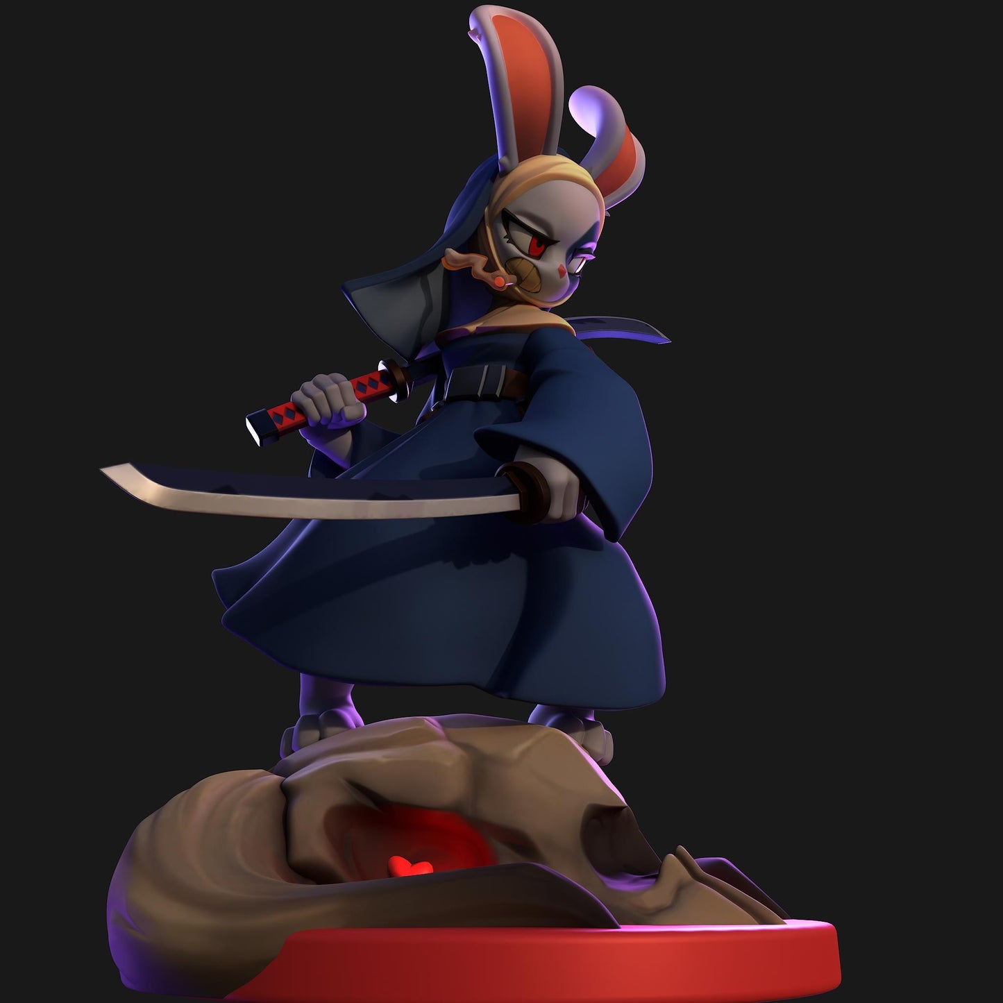 Katana Bunny Nun Miniature | 1ndefference