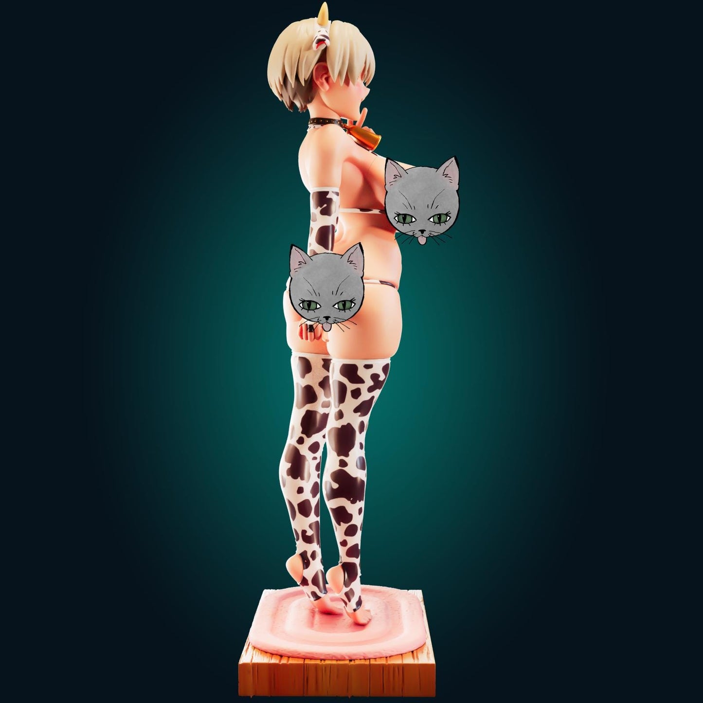 Cow Girl Model Kit | 3D Resin Printed Figurine | Officer Rhu