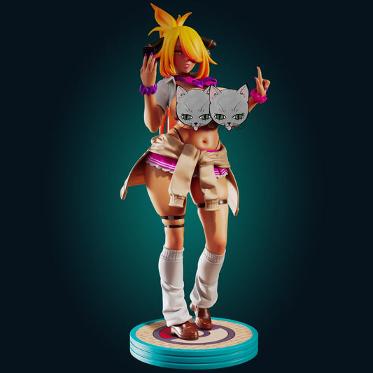Gyaru Lady Model Kit | 3D Resin Printed Figurine | Officer Rhu