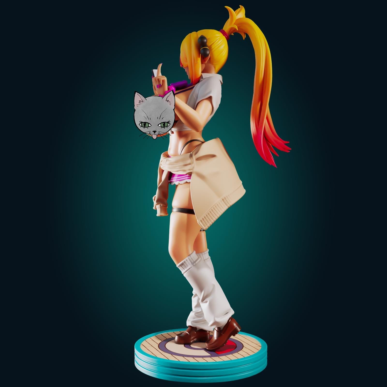 Gyaru Lady Model Kit | 3D Resin Printed Figurine | Officer Rhu