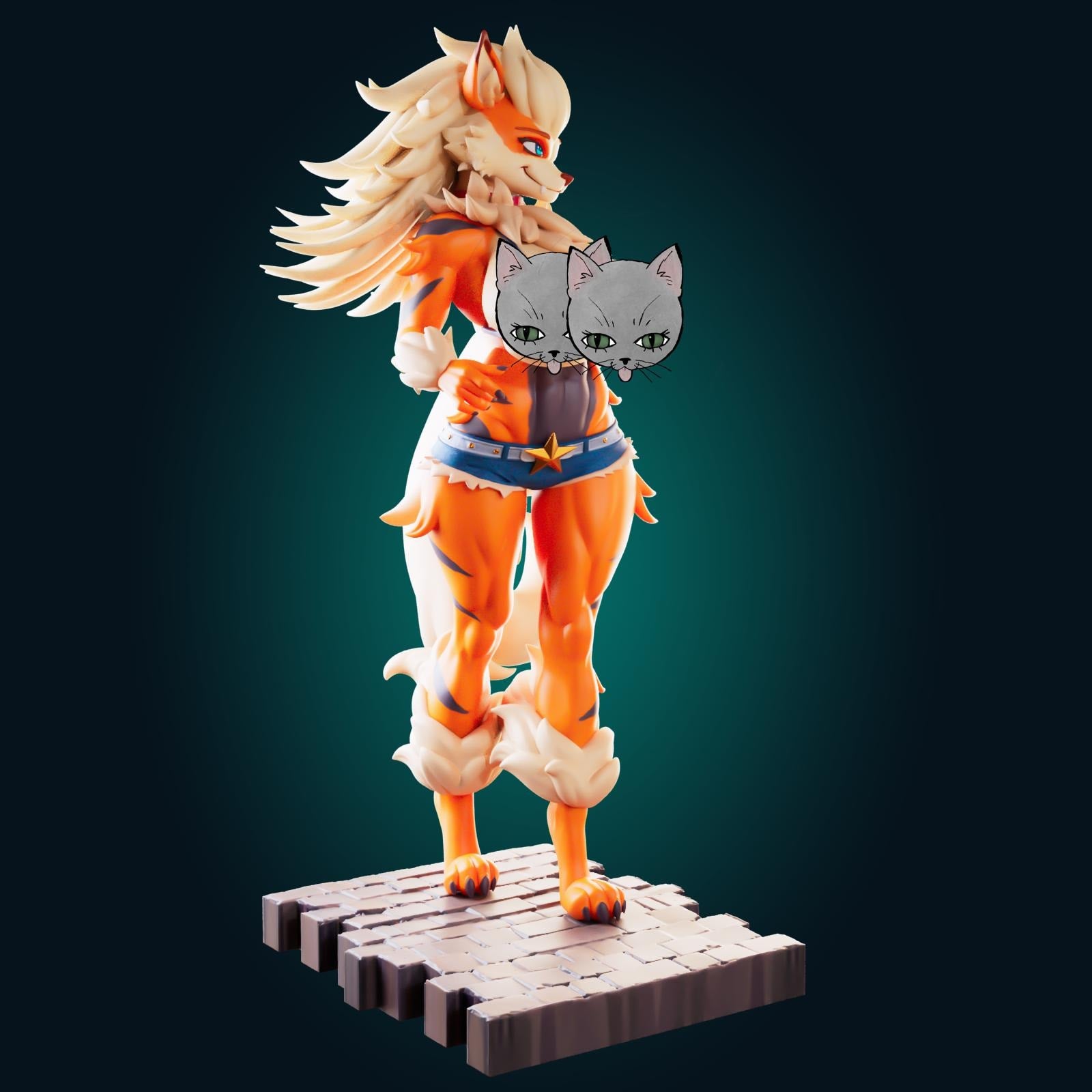 Tiger Lady Model Kit | 3D Resin Printed Figurine | Officer Rhu
