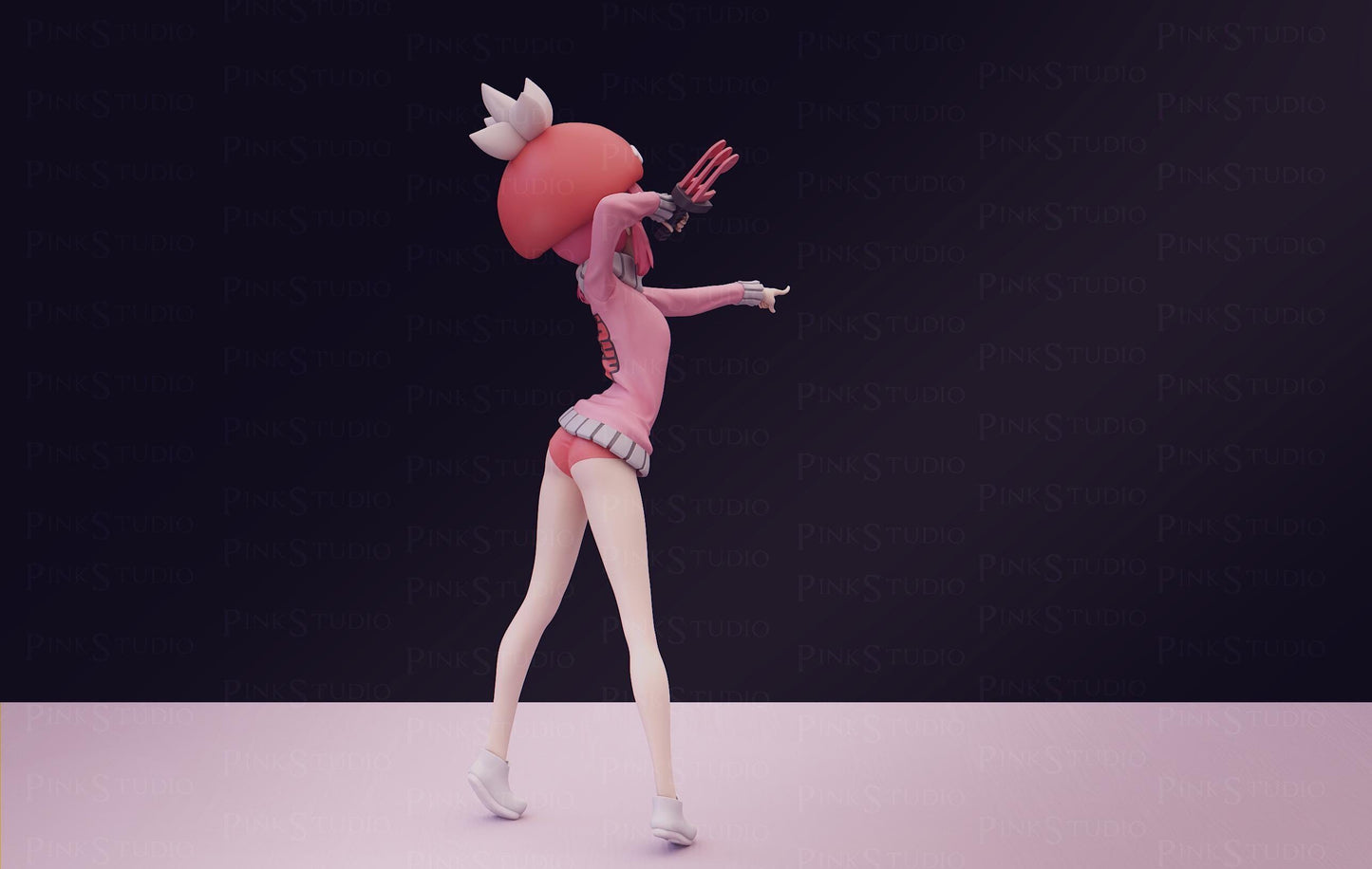 Band Girl Model Kit | 3D Resin Printed Figurine | Pink Studio Model
