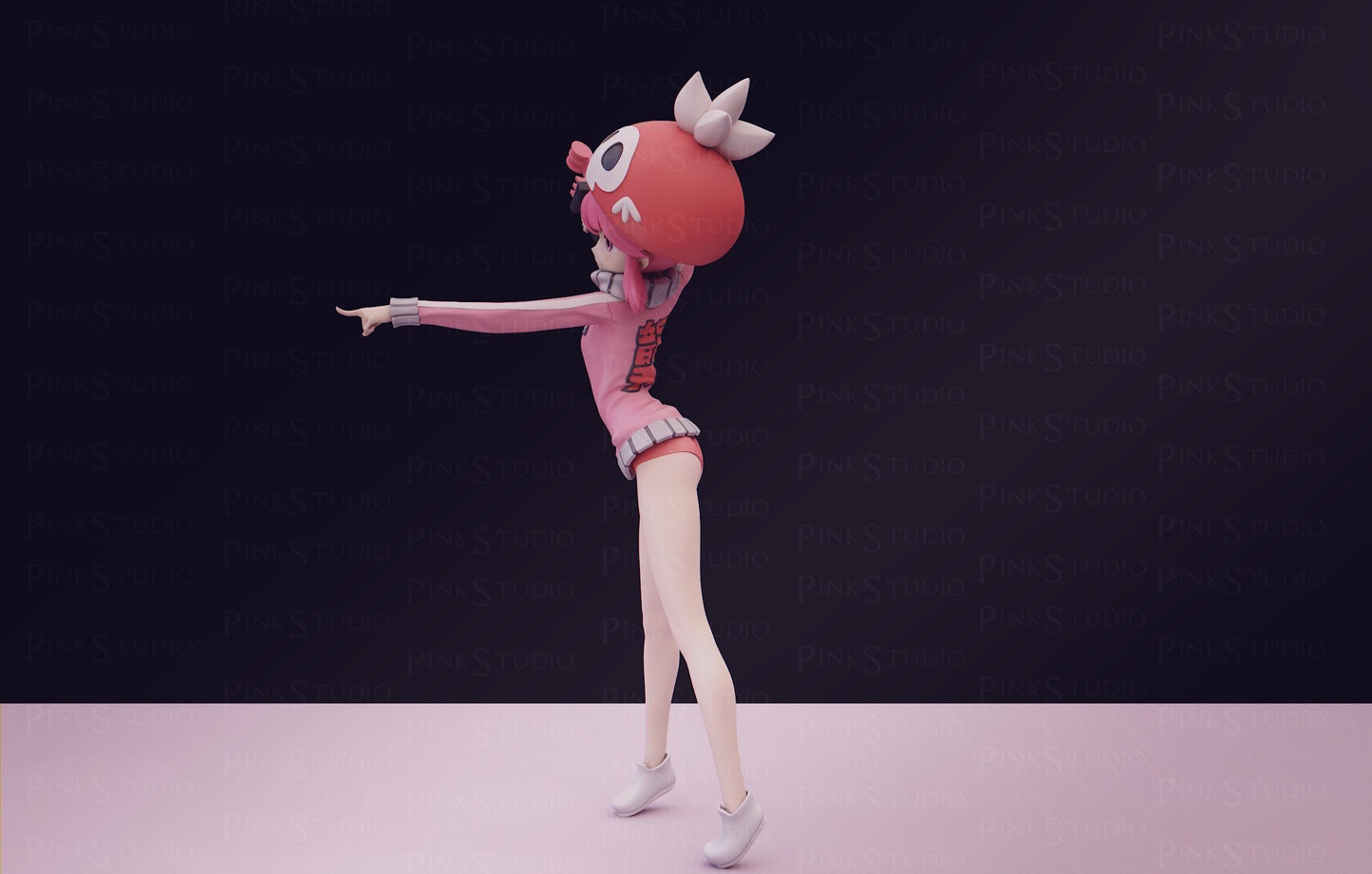 Band Girl Model Kit | 3D Resin Printed Figurine | Pink Studio Model