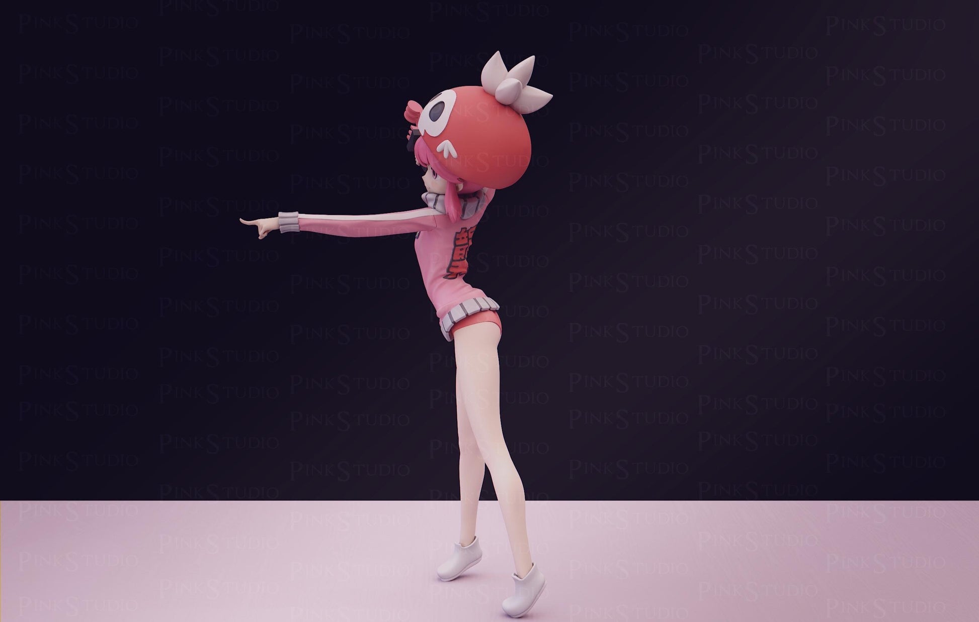 Band Girl Model Kit | 3D Resin Printed Figurine | Pink Studio Model