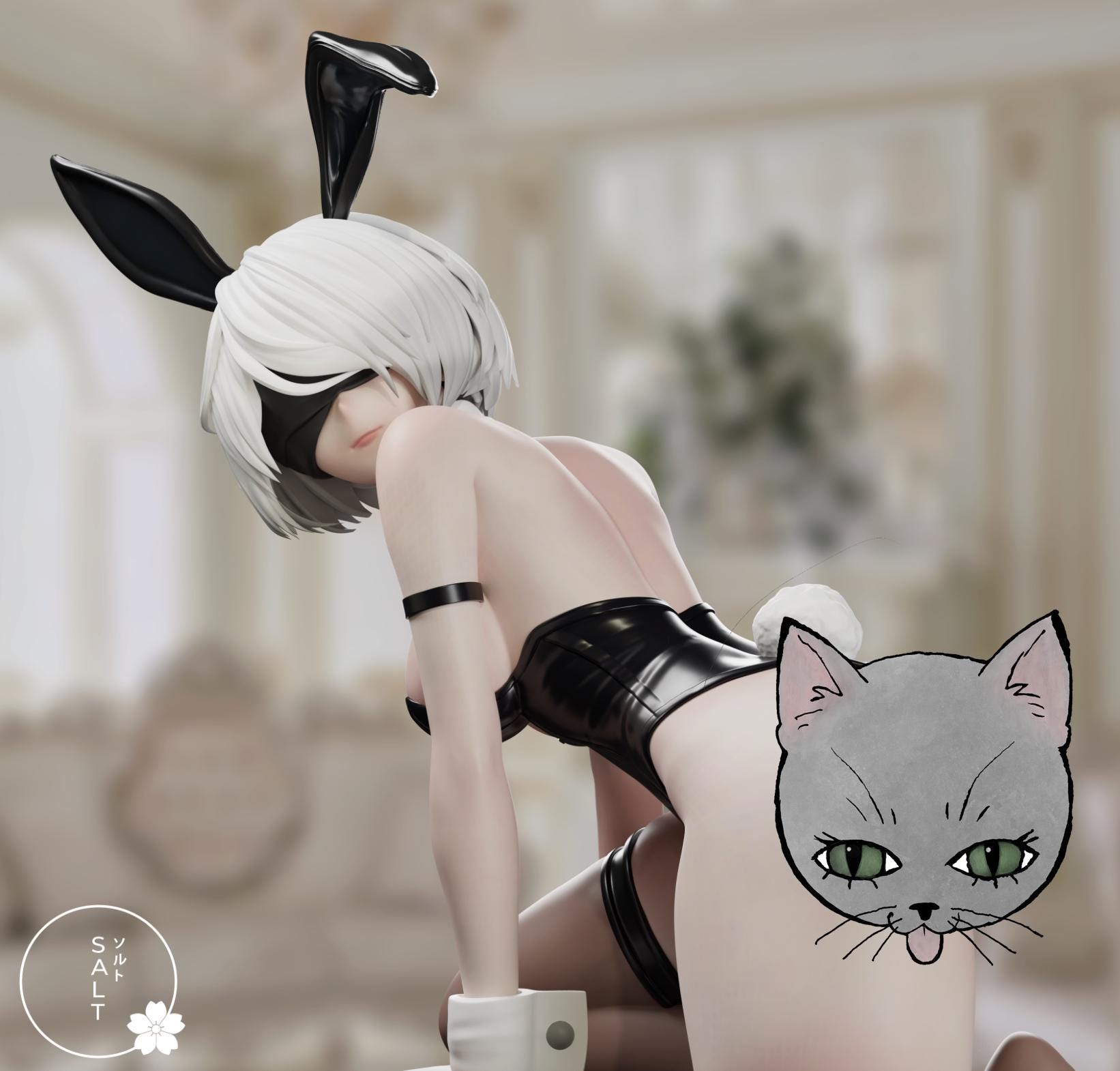 Bunny Android Model Kit | 3D Resin Printed Figurine | Salt Sculpt
