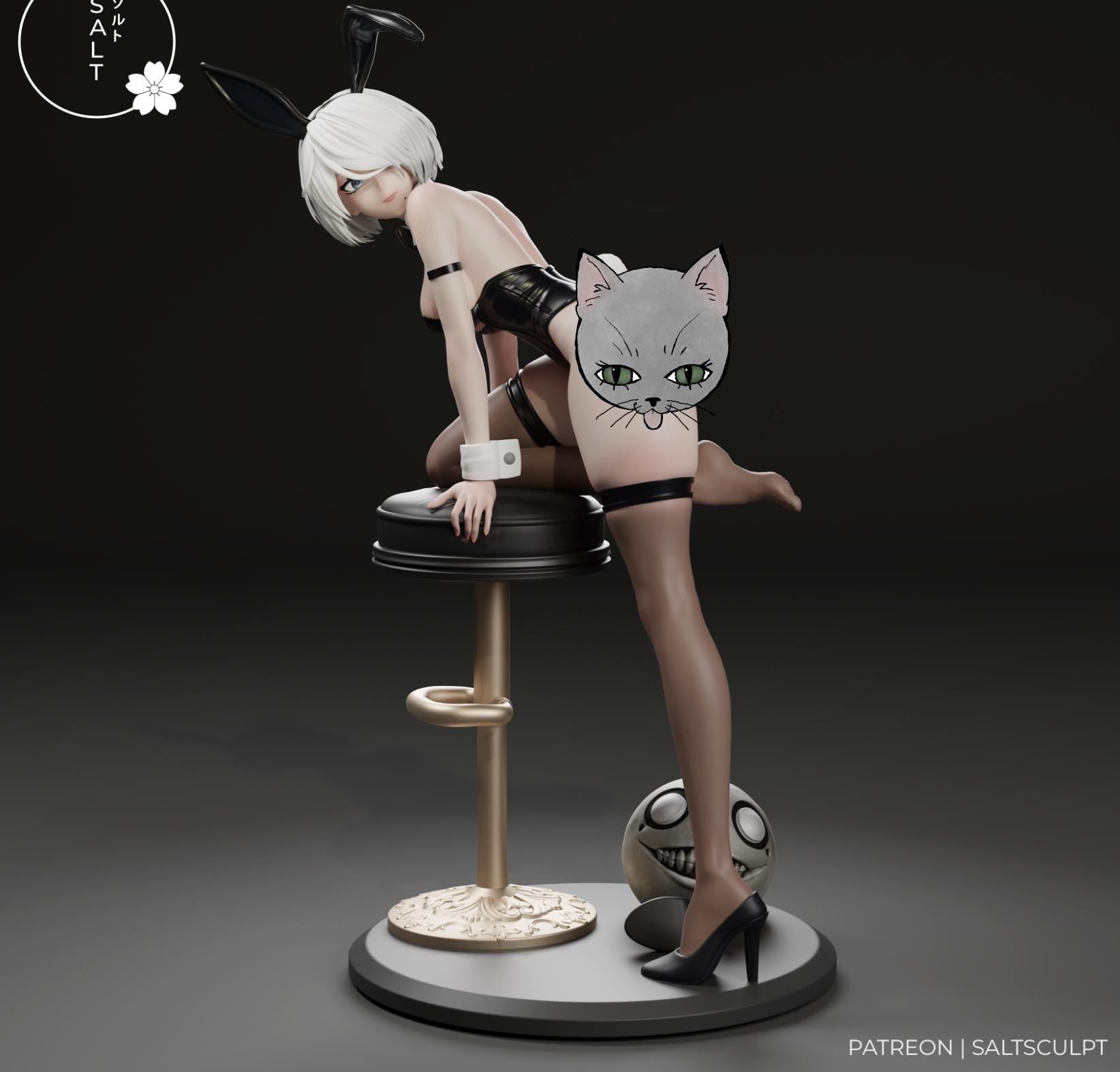 Bunny Android Model Kit | 3D Resin Printed Figurine | Salt Sculpt
