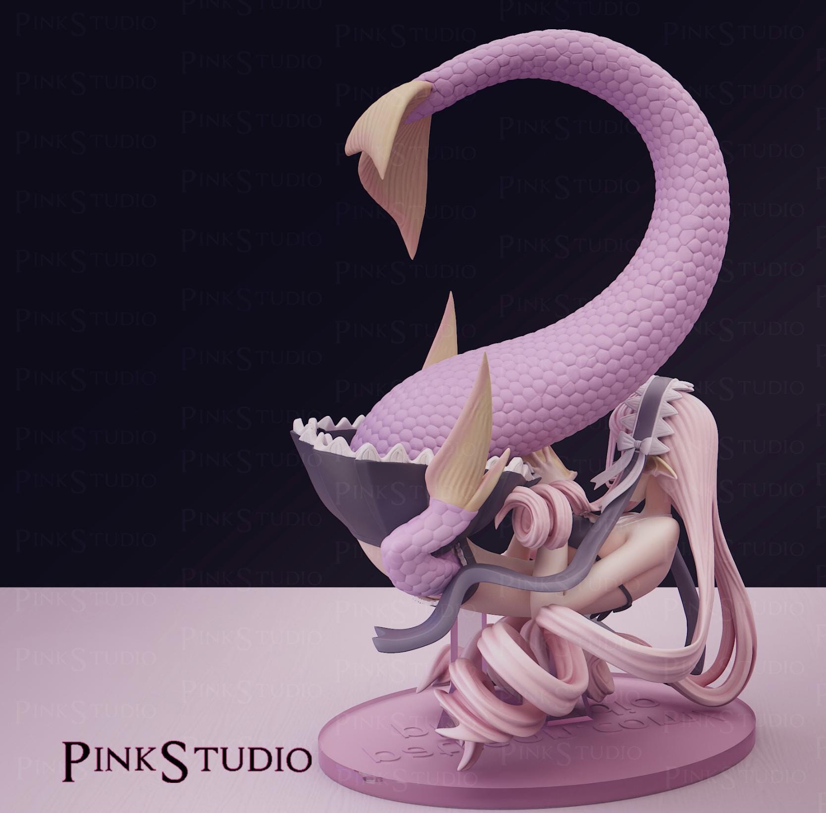 Mermaid Girl Model Kit | 3D Resin Printed Figurine | Pink Studio