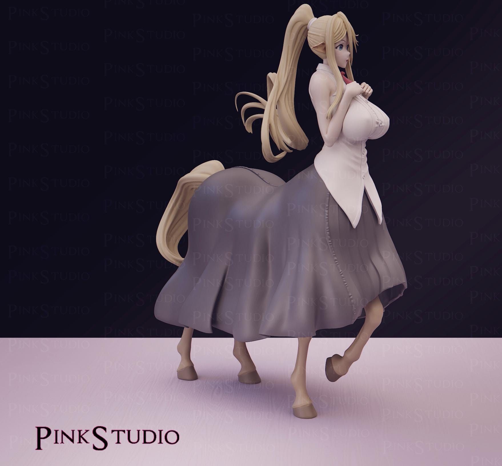 Centaur Girl Model Kit | 3D Resin Printed Figurine | Pink Studio
