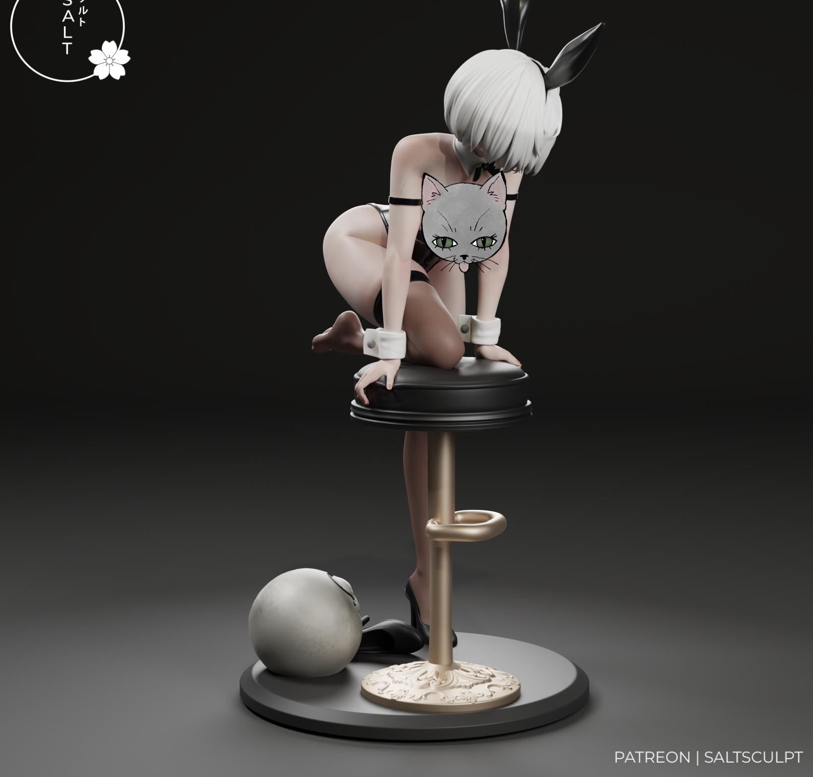 Bunny Android Model Kit | 3D Resin Printed Figurine | Salt Sculpt
