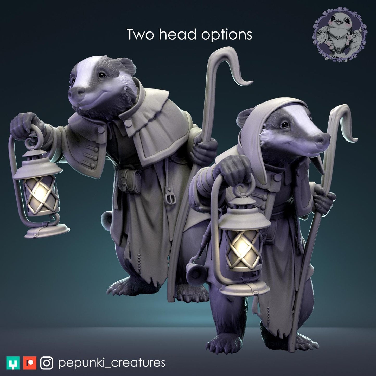 Ferry Badger | Tabletop Miniature | Pepunki Creatures