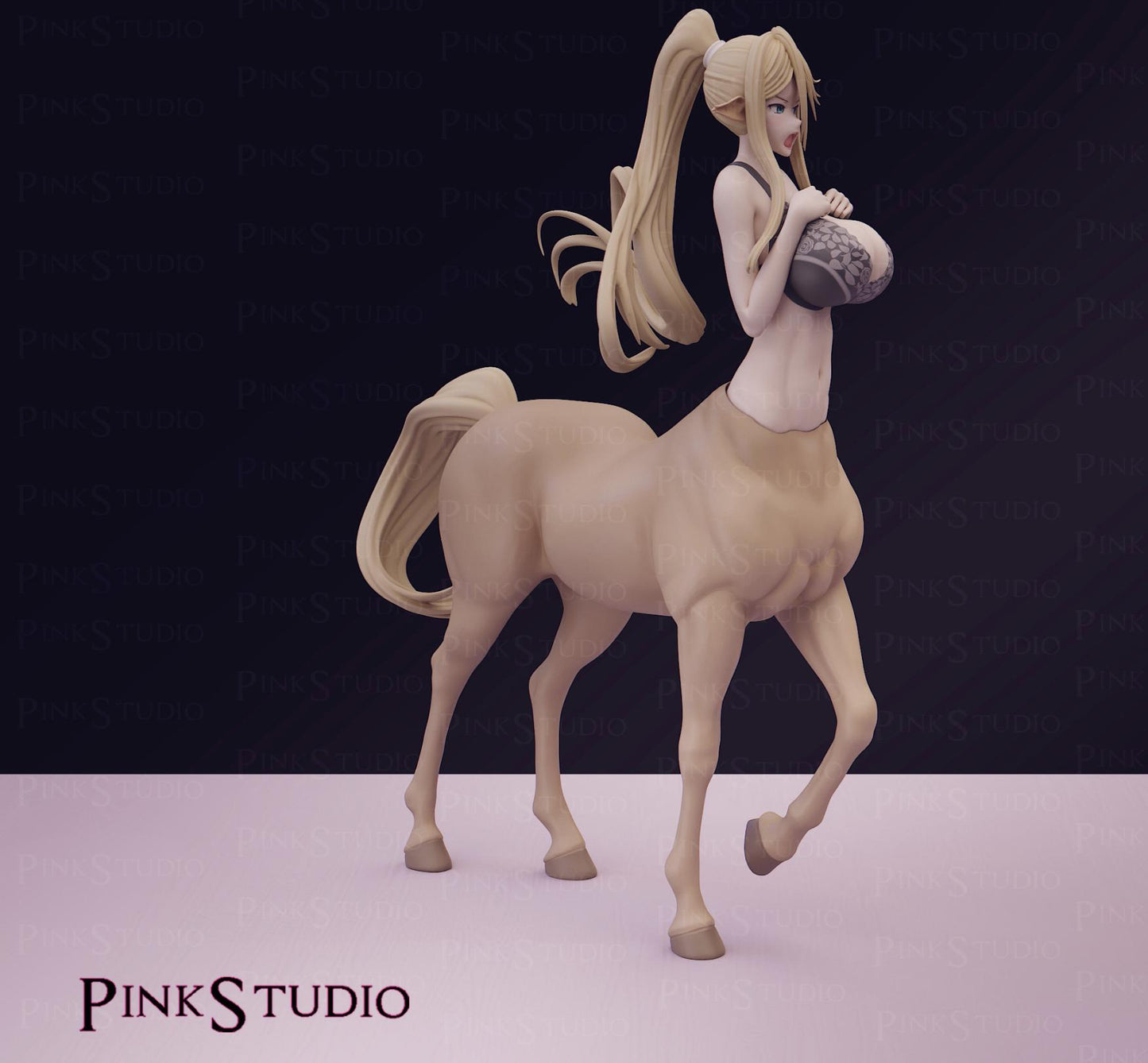 Centaur Girl Model Kit | 3D Resin Printed Figurine | Pink Studio