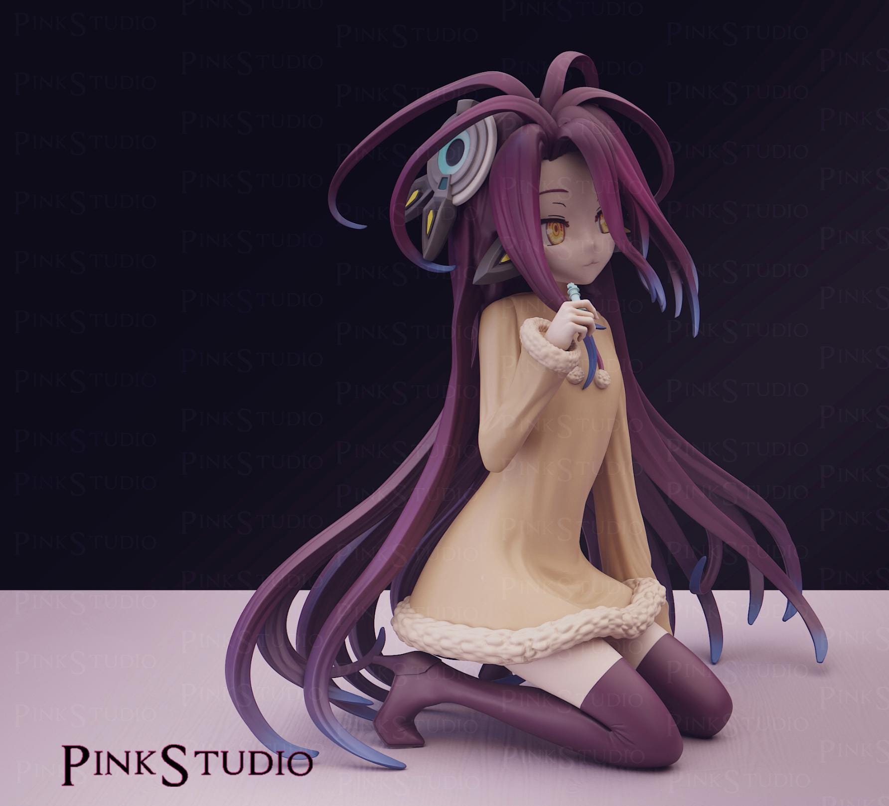 Chess Girl Model Kit | 3D Resin Printed Figurine | Pink Studio