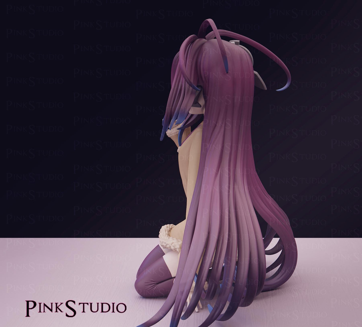 Chess Girl Model Kit | 3D Resin Printed Figurine | Pink Studio