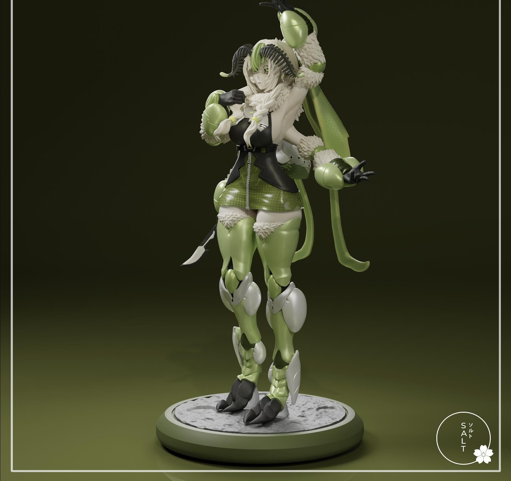 Bug Girl Model Kit | 3D Resin Printed Figurine | Salt Sculpt