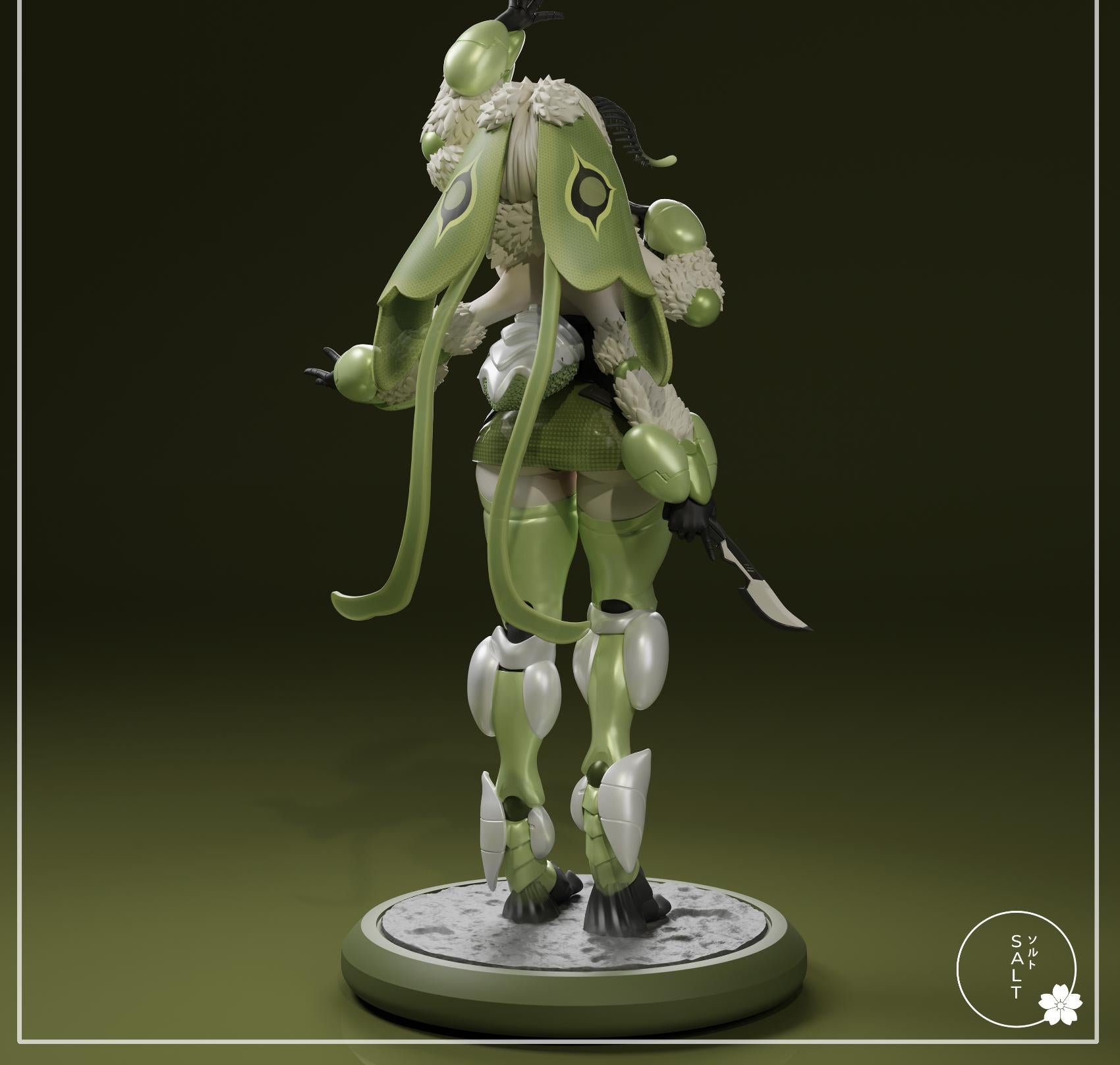 Bug Girl Model Kit | 3D Resin Printed Figurine | Salt Sculpt