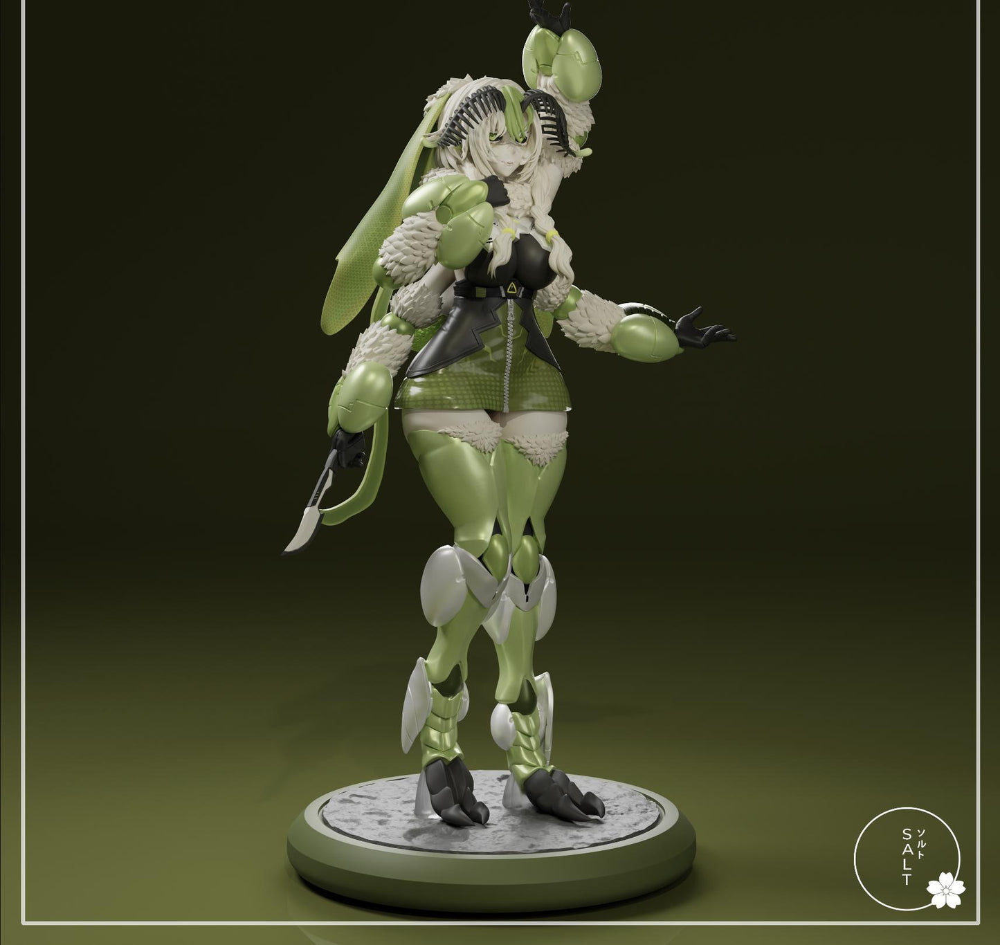 Bug Girl Model Kit | 3D Resin Printed Figurine | Salt Sculpt