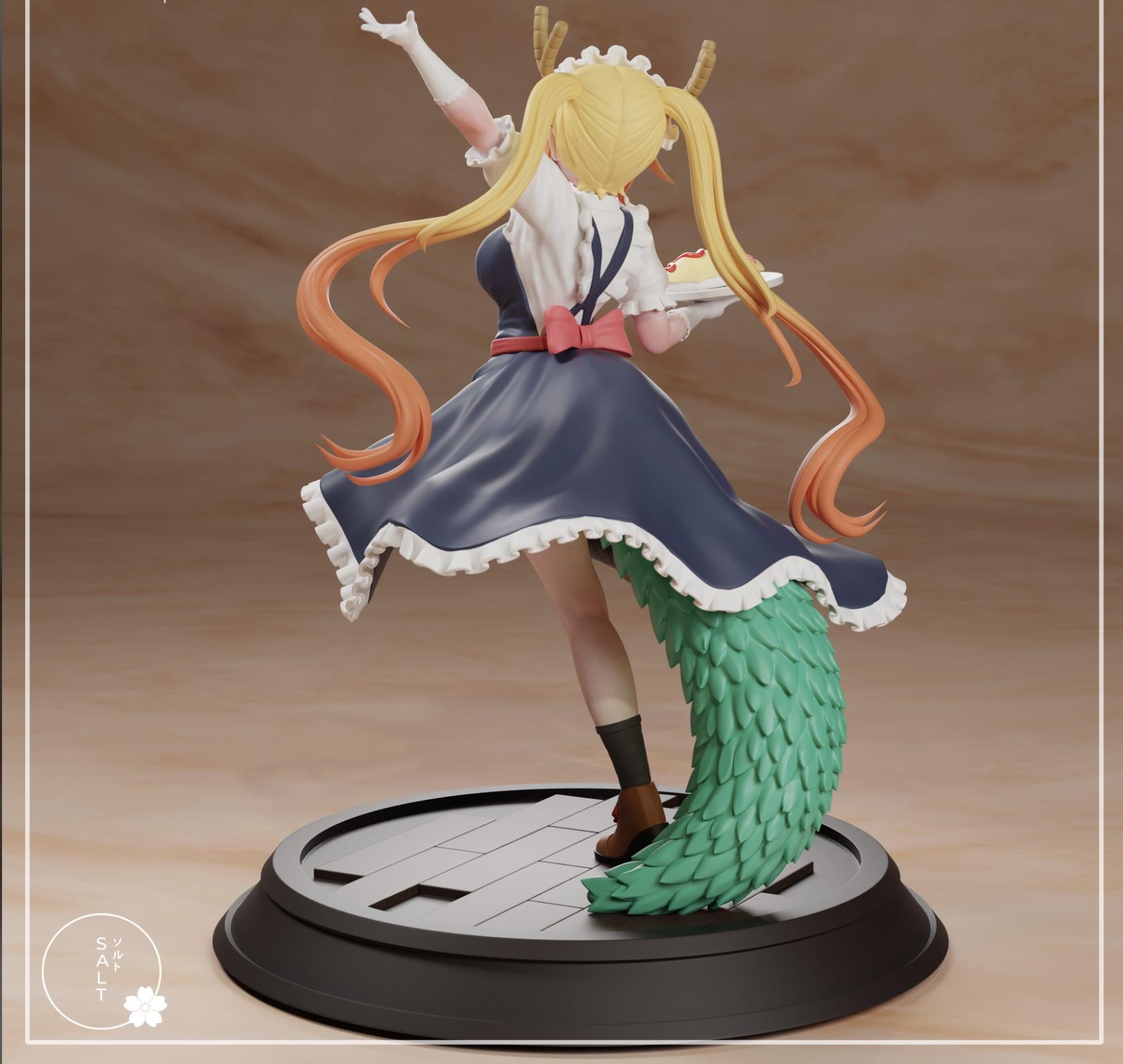 Dragon Maid Model Kit | 3D Resin Printed Figurine | Salt Sculpt
