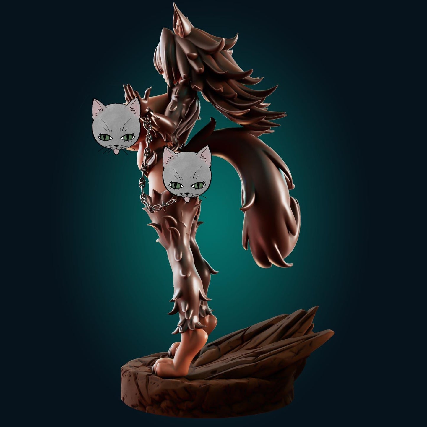 Werewolf Girl Model Kit | 3D Resin Printed Figurine | Officer Rhu