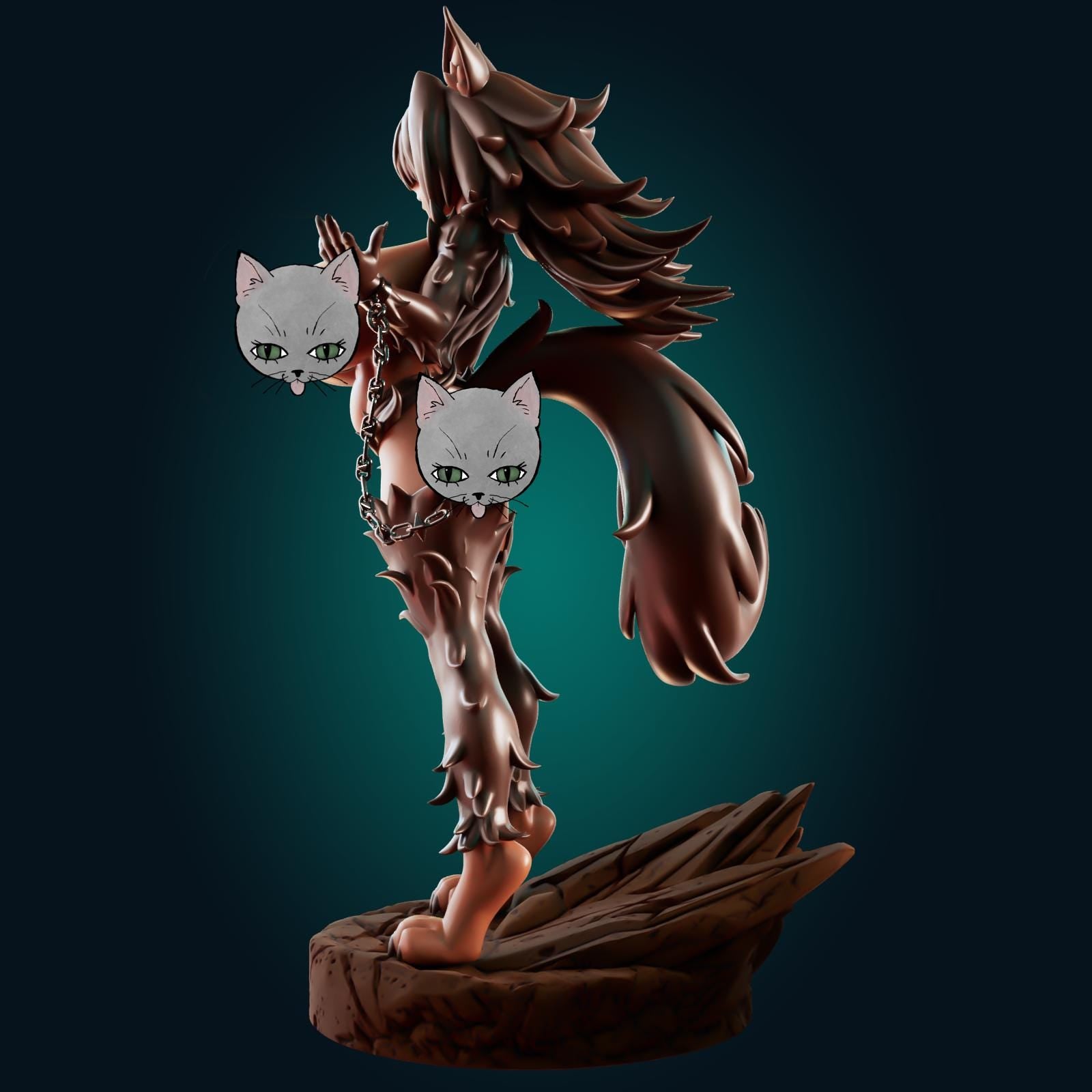 Werewolf Girl Model Kit | 3D Resin Printed Figurine | Officer Rhu