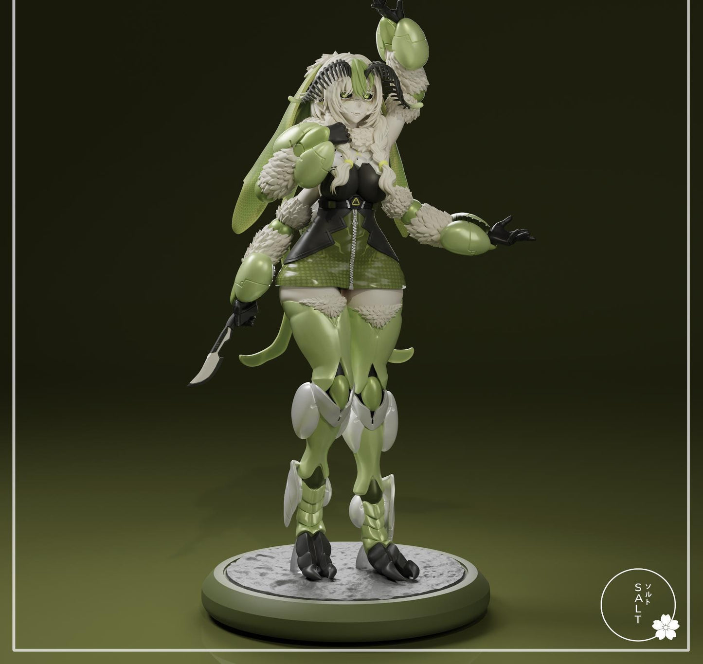 Bug Girl Model Kit | 3D Resin Printed Figurine | Salt Sculpt