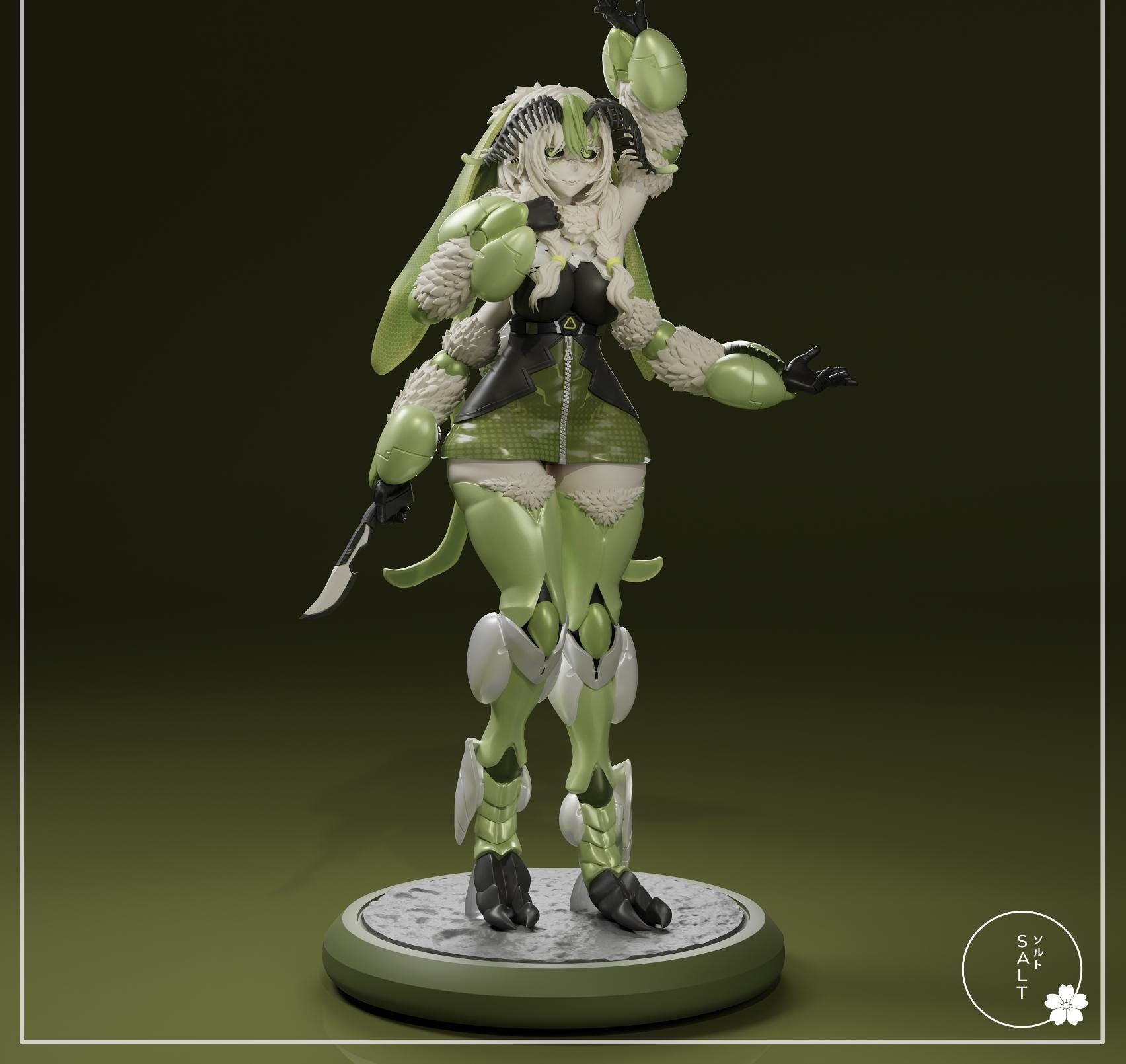 Bug Girl Model Kit | 3D Resin Printed Figurine | Salt Sculpt