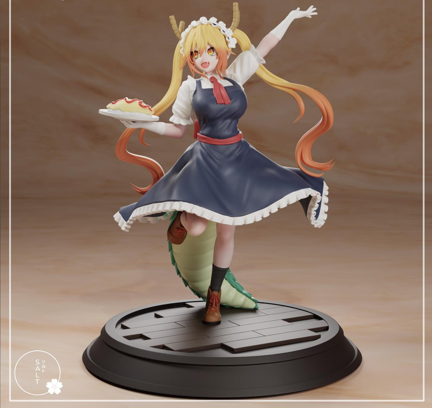 Dragon Maid Model Kit | 3D Resin Printed Figurine | Salt Sculpt