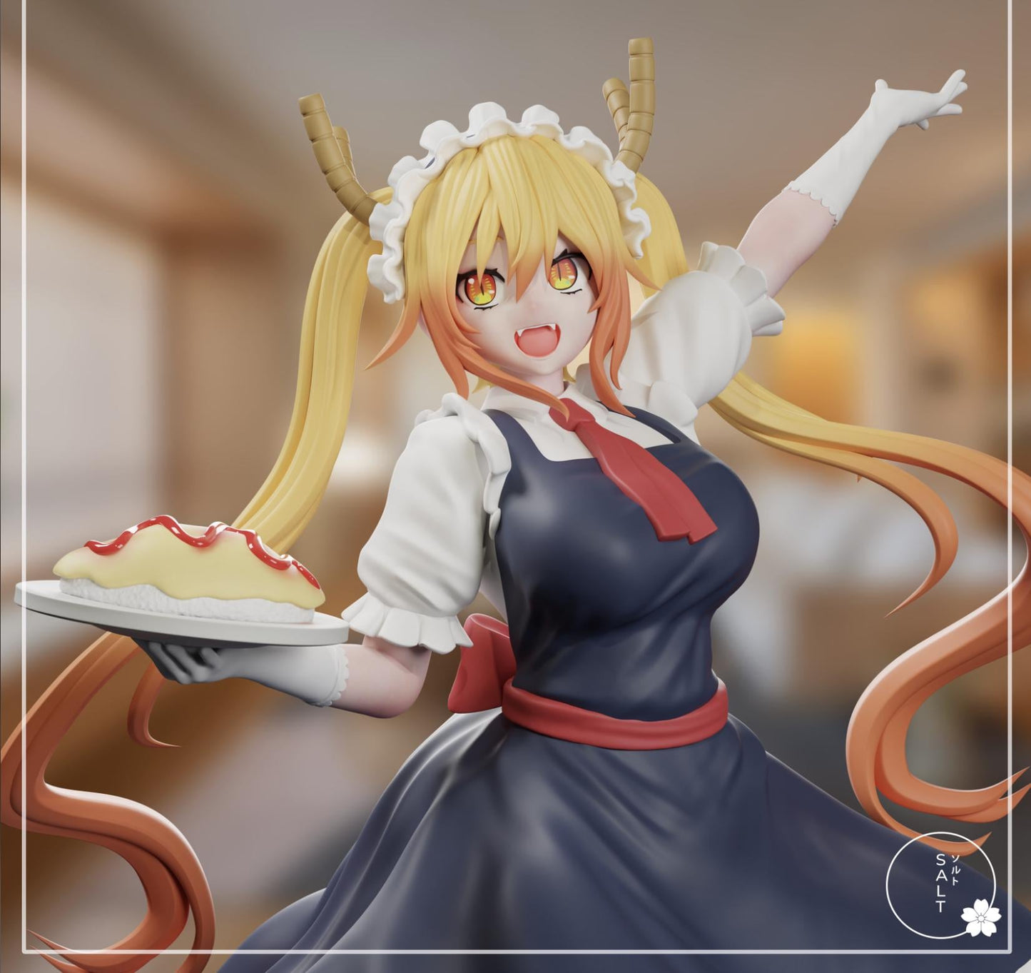 Dragon Maid Model Kit | 3D Resin Printed Figurine | Salt Sculpt