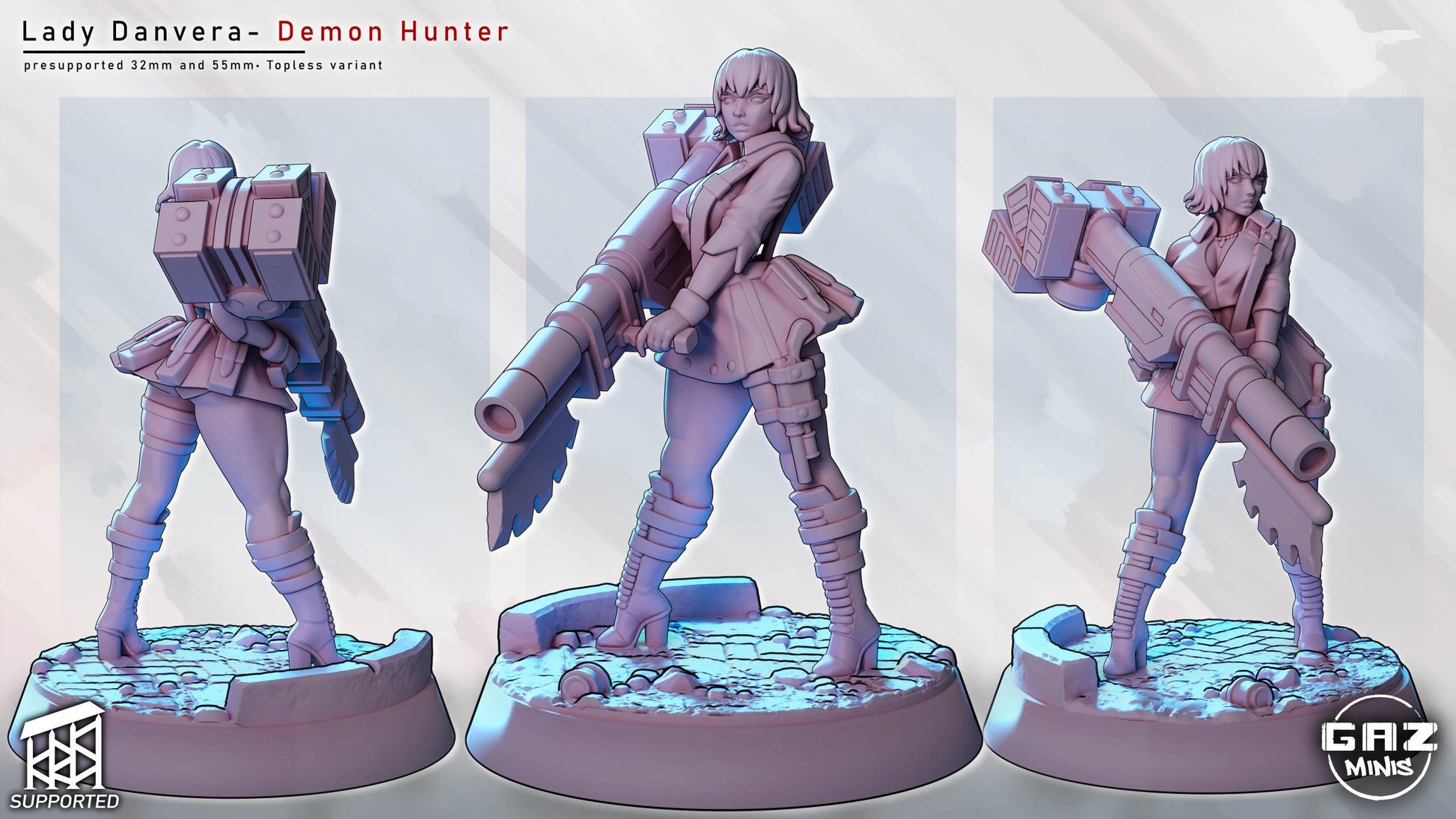 Lady Danvera - Demon Hunter | Tabletop Miniature | Gaz Minis
