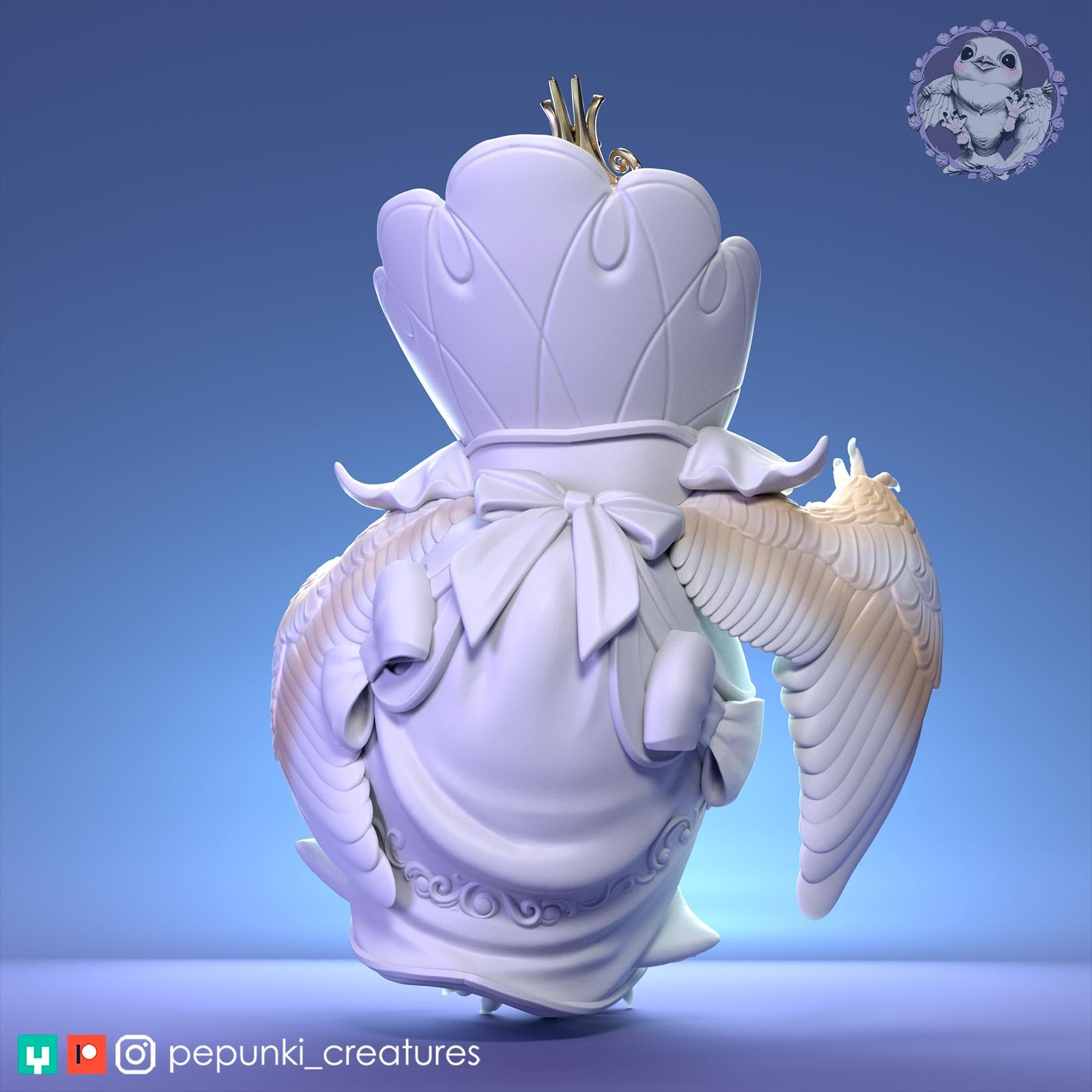 Owl Princess | Tabletop Miniature | Pepunki Creatures