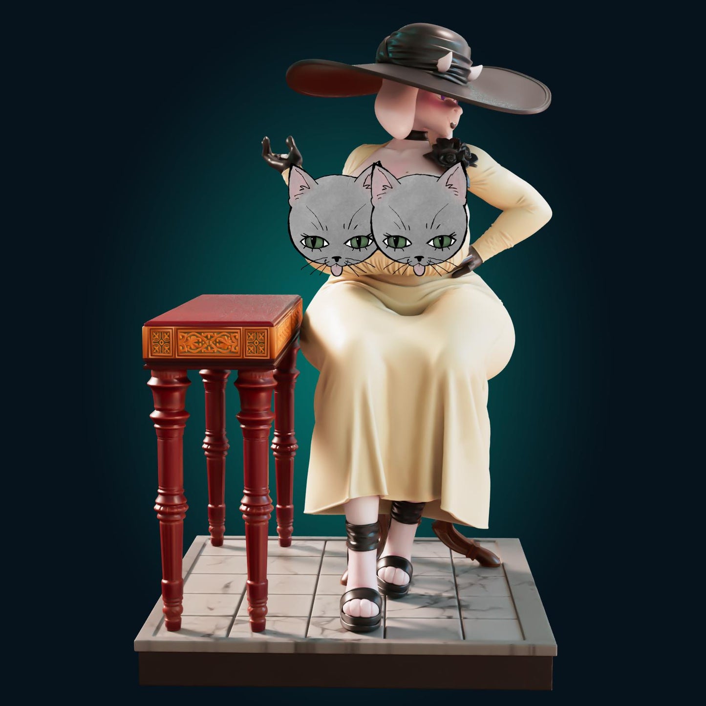 Goat Mom Model Kit | 3D Resin Printed Figurine | Officer Rhu