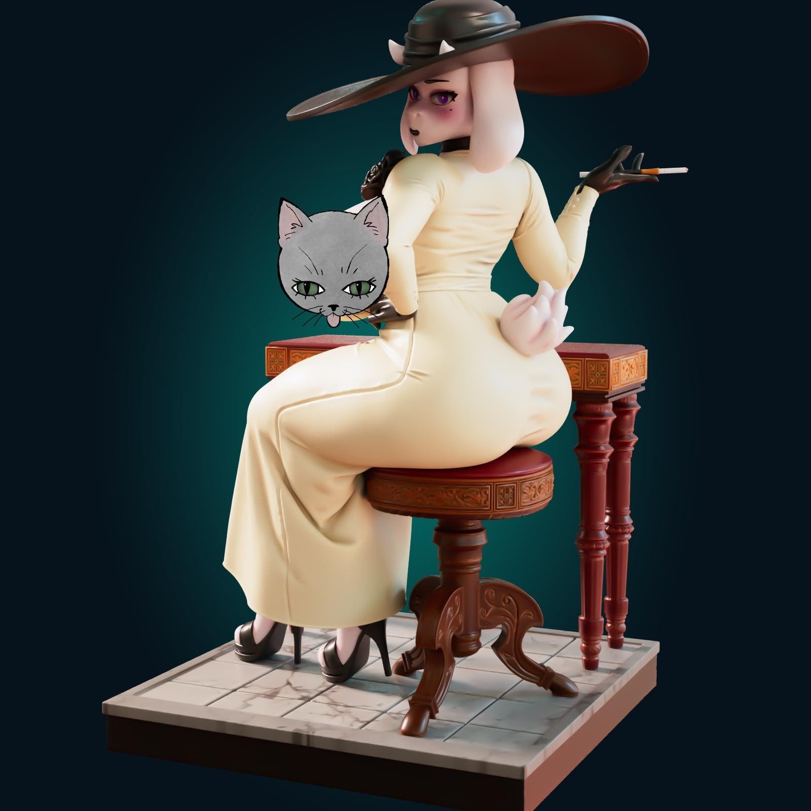 Goat Mom Model Kit | 3D Resin Printed Figurine | Officer Rhu